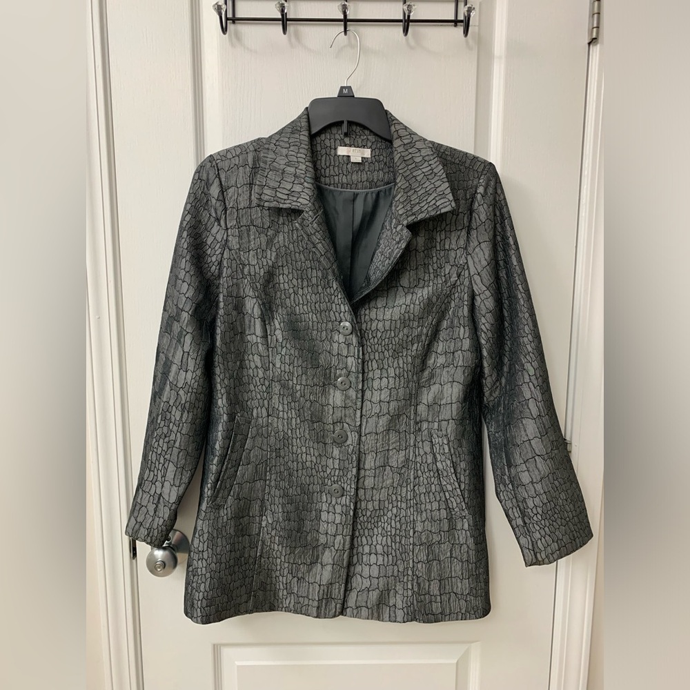 Grey / Silver Patterned Blazer / Jacket - Picture 14 of 17